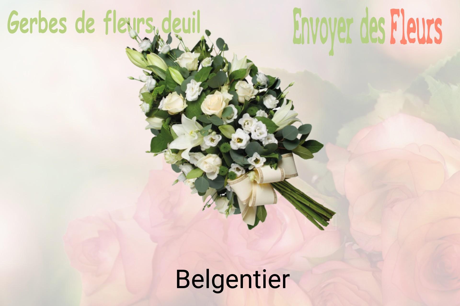 Gerbe de fleurs de deuil livrée à Belgentier